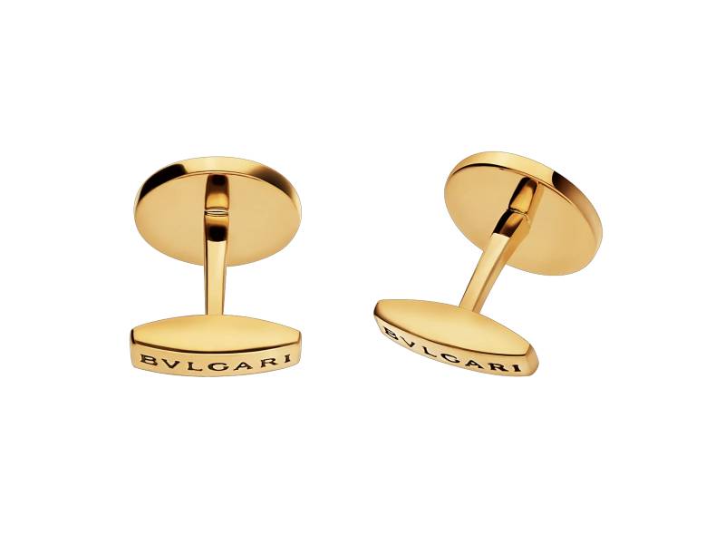 YELLOW GOLD CUFFLINKS WITH ONYX BULGARI BULGARI BULGARI 3222302